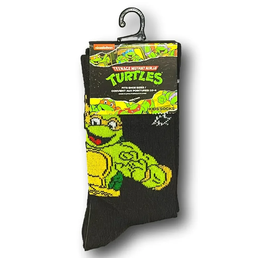 Kids Teenage Mutant Ninja Turtles TMNT Funny Novelty Crew Socks - NWT